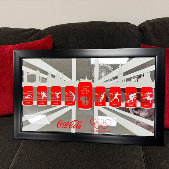 Coca Cola 2012 London Olympics Bar Mirror Collector Decor - Picture 1 of 4